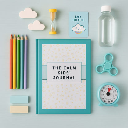 "The Calm Kids’ Journal – a soothing, psychologist-designed stress and anxiety journal for kids ages 8–11