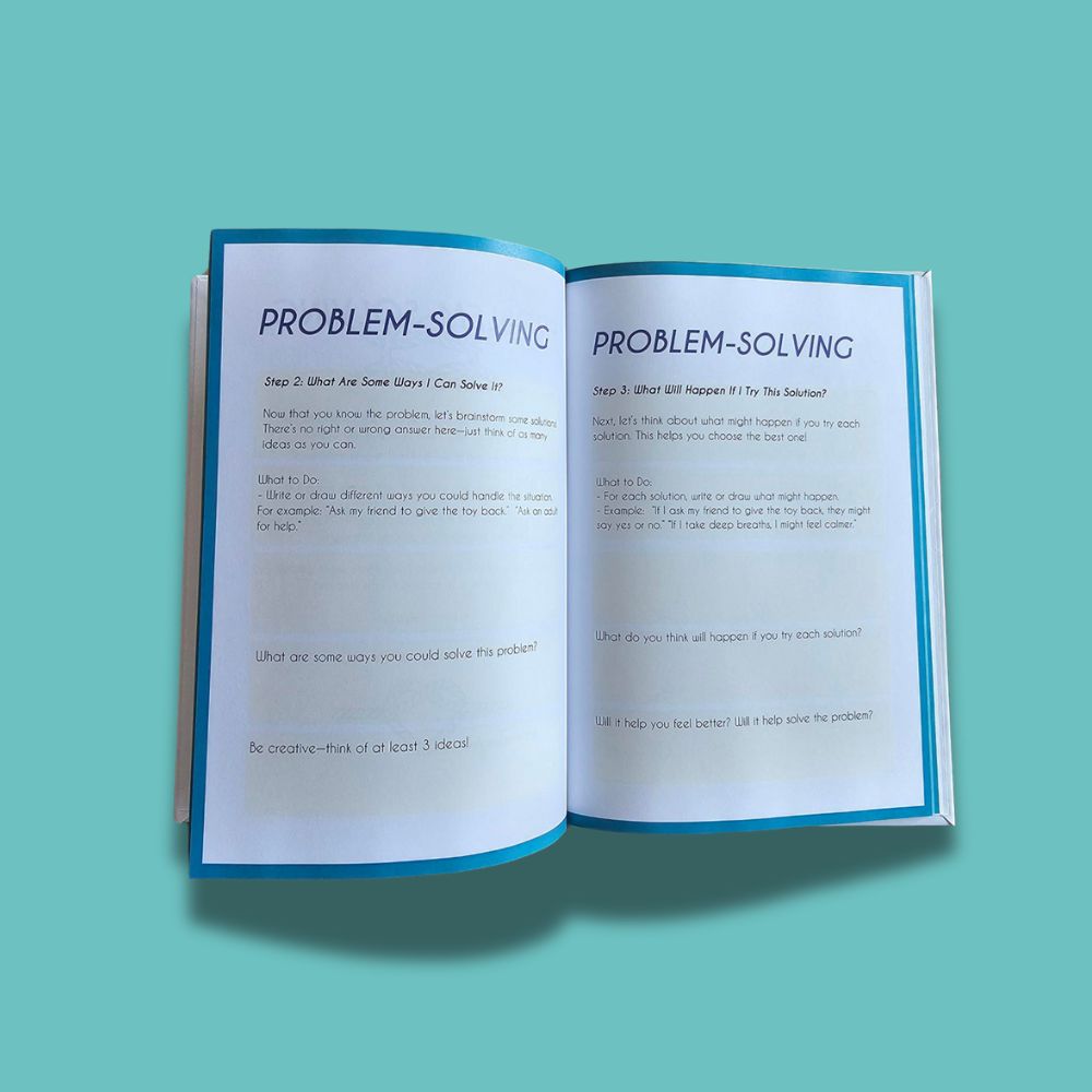 Emotion Explorers: Navigating the World of Anger journal for kids ages 8–11 – a colorful, psychologist-designed emotional regulation tool placed on a textured surface.