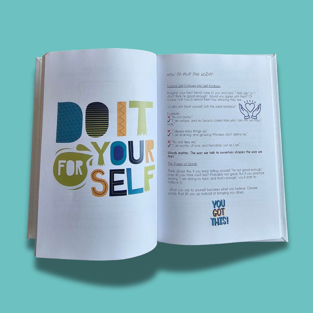 "You Are Enough body positivity journal for teen girls – promoting confidence and self-discovery."