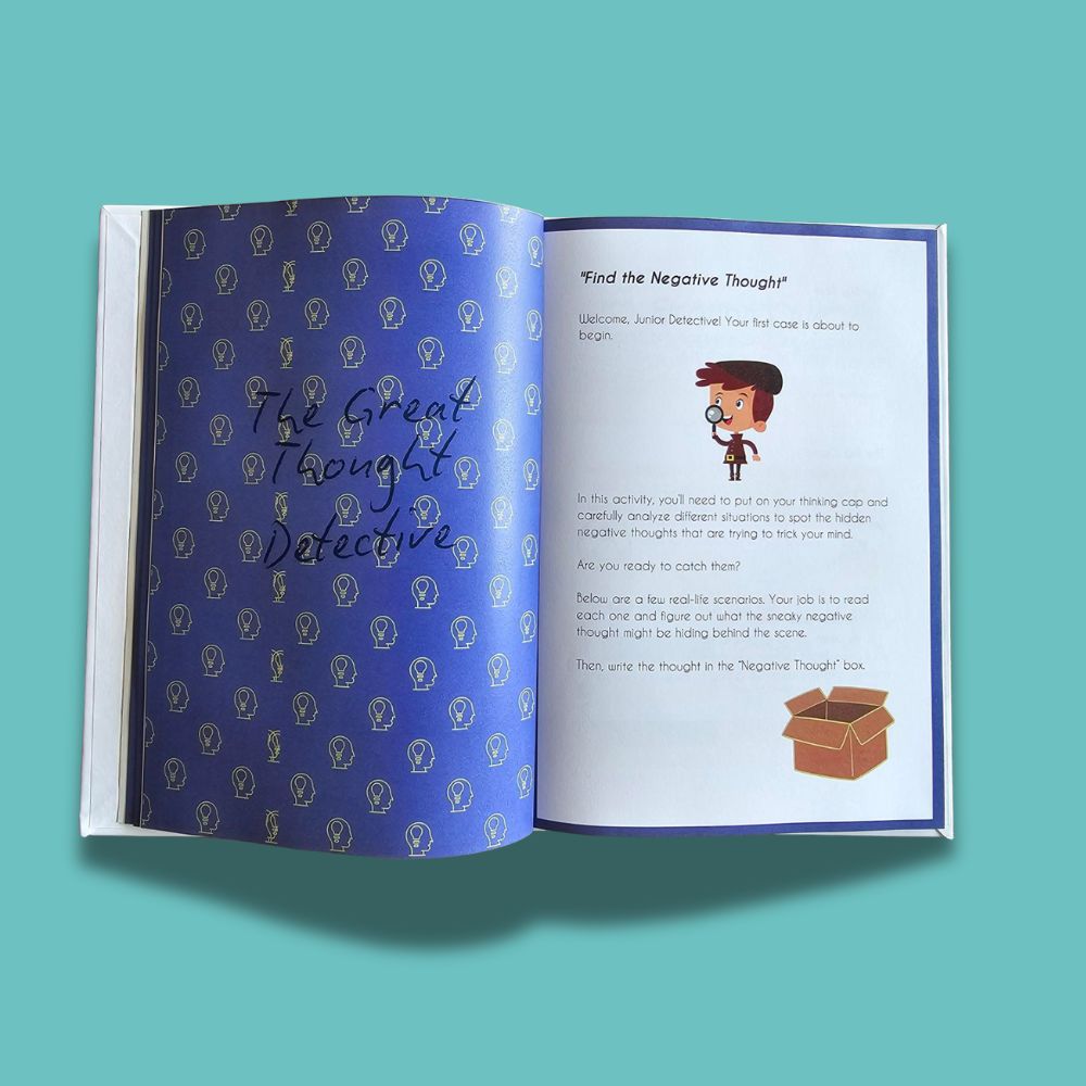 "Mind Magic: Zapping Negative Thoughts journal for kids ages 8–11 – a playful mental health tool with a magician theme