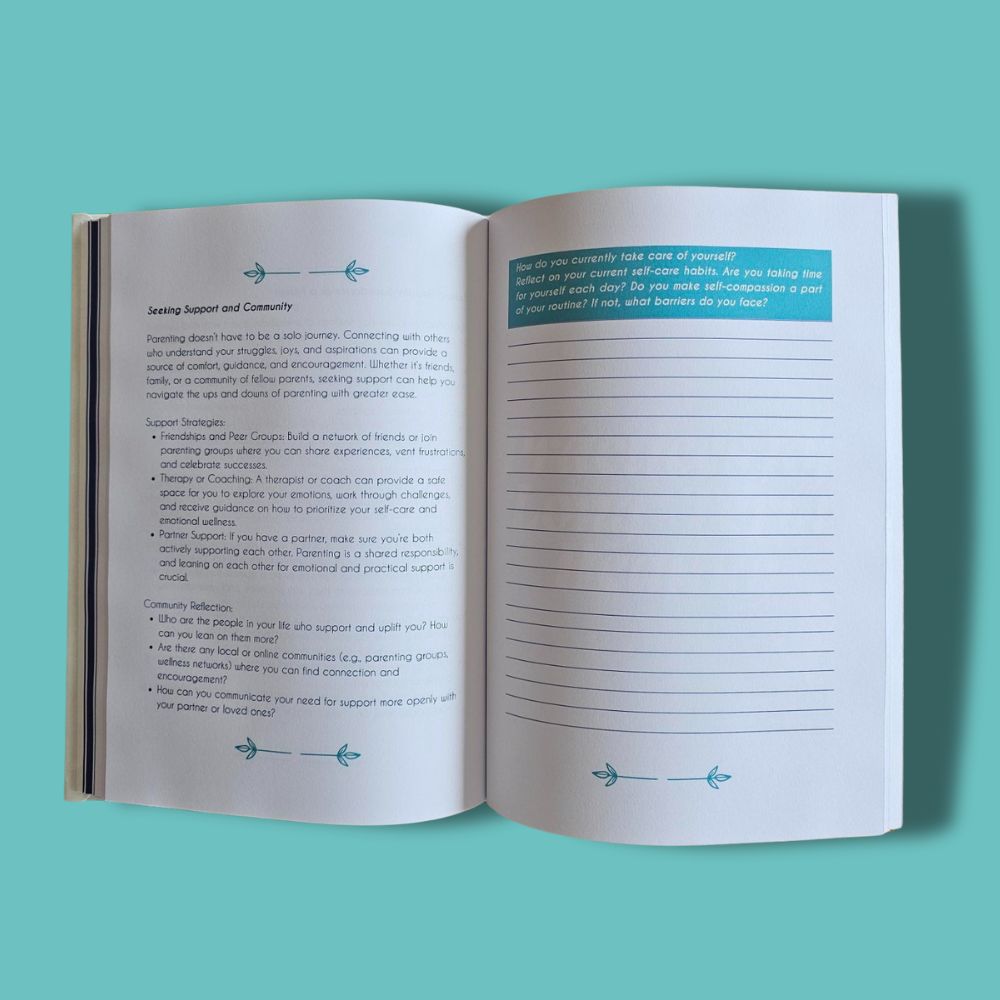 "Becoming the Parent You Needed journal on a neutral-toned background – a self-healing and reparenting journal designed for conscious parents.